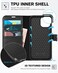 TUCCH Case for iPhone 13 Wallet Case, Magnetic PU Leather Stand Flip Cover with [TPU Shockproof Interior Case], [RFID Blocking] [Card Slot] Folio Case Compatible with iPhone 13 6. 1-inch 2021, Black.