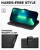 TUCCH Case for iPhone 13 Pro Max Wallet Case, RFID Blocking Card Slot Stand Phone Case with [Shockproof TPU Interior Case], PU Leather Magnetic Flip Cover Compatible with iPhone 13 Pro Max 6. 7", Blac