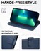 TUCCH Case for iPhone 13 Pro Max Wallet Case, Premium PU Leather RFID Blocking Credit Card Holder Magnetic Stand Flip Cover [TPU Shockproof Inner Case] Compatible with iPhone 13 Pro Max 6. 7" Dark Blu