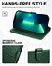 TUCCH Wallet Case for iPhone 13 Pro Max 5G, RFID Blocking Card Slot Stand [Shockproof TPU Interior Case], PU Leather Magnetic Protect Flip Cover Compatible with iPhone 13 Pro Max 6. 7", Midnight Green