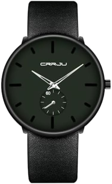 FIZILI Mens Watches Ultra-Thin Minimalist Waterproof-Fashion Wrist Watch for Men Unisex Dress with Leather Band.