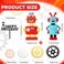 Jetec 11 Pieces Robot Cake Toppers for Boys Robot Birthday Cake Topper Gear Happy Birthday Robot Cake Cupcake Decorations Robot Themed Party Decorations Robot Figurine for Robot Birthday Party Supplie