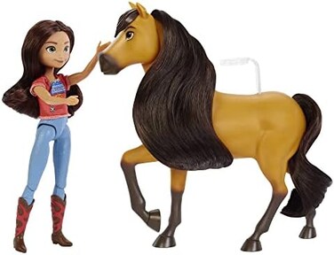 Mattel Spirit Lucky DollHorse - Doll with 7 Movable JointsHorse with Soft ManeTail - Includes TreatsBrush - 7" Doll, 8" Horse - Gift for Kids 3.