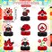 Sumind 9 Pcs Ladybug Party Decoration Supplies, Various Cute Ladybug Centerpiece Table Decorations for Baby Shower Birthday Cake, Creative Honeycomb Paper Fancy Ball Table Topper 3D Party Decor Supply