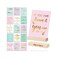 Gersoniel 15 Pieces Inspirational Quote Desk Card with 2 Pieces Wooden Block Desk Stands, Stamped Display Cards Colored Positive Affirmations Card Motivational Display Card for Women Office Desk (Vivi