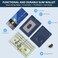 Hawanik Holder for AirTag Wallet Genuine Leahter Slim Minimalist Card Holder Compatible with AirTag Crazy Horse Leather Upgraded Version.