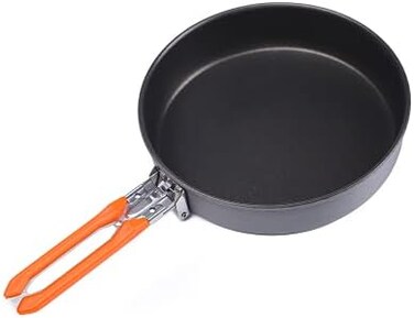 Fire-Maple Nonstick Camping Frying PanDurable Lightweight Camp Cookware for Cooking Egg SteakOmelette Pan Griddle Tableware with Folding HandlePortable Backpacking Skillet 0. 9 Litre.