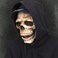 CosTribe Creepy Halloween Full Head Skull Mask with Moving Jaw Scary Latex Helmet with Movable Mouth for Cosplay Party Props.