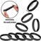 Jovitec 12 Pieces Rubber Bracelets, Solid Color Silicone Wristbands, Multi-Pack Blank Wristbands Bracelets for Events Rubber Bands Party, Silicone Rubber,.