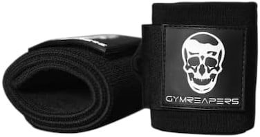 أربطة معصم Gymreapers لرفع الأثقال - أربطة متينة شديدة التحمل بطول 18 بوصة مع حلقة إبهام سميكة لرفع الأثقال، وكمال الأجسام، والتدريب المتقاطع، والضغط الثقيل.