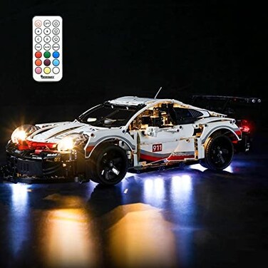 BRIKSMAX Led Lighting Kit for Technic Porsche 911 RSR - Compatible with Lego 42096 Building Blocks Model- Not Include The Lego Set (Remote-Control Version.