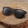 WOODONLY Retro Wood Polarized Sunglasses - Cool Style Matte Finish Frame with Wooden Temple for Men and Women Perfect Gifts.