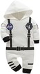 LXKIKMM Baby Toddler Boy Astronaut Costume Space Suit Cosplay Party Jumpsuit Halloween Rompers.