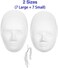 CALPALMY 14 Pack 2 Sizes Paper Mache Masks - Create Artistic Craft Projects from Wall Decorations to Theater and Halloween Costumes; Party, Masquerade Parties and Classroom Art White.