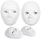 CALPALMY 14 Pack 2 Sizes Paper Mache Masks - Create Artistic Craft Projects from Wall Decorations to Theater and Halloween Costumes; Party, Masquerade Parties and Classroom Art White.