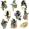 Juinte 8 Pieces Black Crow Enamel Pins Set Art Rose Moon Lapel Pin Cute Aesthetic Badges for Children Women Backpack Shirt Denim Bag Jewelry Accessories, Zinc, enamel pins.