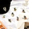 Juinte 8 Pieces Black Crow Enamel Pins Set Art Rose Moon Lapel Pin Cute Aesthetic Badges for Children Women Backpack Shirt Denim Bag Jewelry Accessories, Zinc, enamel pins.