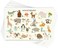 Babebay Disposable Stick-on Placemats 40 Pack for BabyKids, Restaurant Table Mats 12" x 18" Sticky Place Mats, Toddler Baby Placemat, Animal Alphabet Theme.