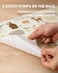 Babebay Disposable Stick-on Placemats 40 Pack for BabyKids, Restaurant Table Mats 12" x 18" Sticky Place Mats, Toddler Baby Placemat, Animal Alphabet Theme.