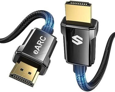 Silkland 8K HDMI ARC/eARC Cable 2. 1 for Soundbar 3. 3ft, 8K@60Hz, 4K@120Hz Ultra High Speed HDMI Cord for Gaming, 48Gbps, HDR10, HDCP 2. 22. 3 Compatible for Vizio Samsung Bose Sound bar, UHD TV,Blu-