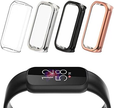 Hianjoo 4-PCS Screen Protectors Compatible with Fit Bit Luxe, Soft TPU Full Protective Smartwatch Case Replacement with Fit Bit Luxe.