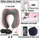 GOTDYA Travel Pillow,Travel Neck Pillows for Sleeping,100% Pure Memory Foam Soft ComfortSupport Pillow for Airplane/Car/OfficeHome Rest Use-Pink.