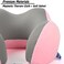 GOTDYA Travel Pillow,Travel Neck Pillows for Sleeping,100% Pure Memory Foam Soft ComfortSupport Pillow for Airplane/Car/OfficeHome Rest Use-Pink.