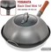 YOSUKATA Wok Lid 13. 6 Inch - Premium Stainless Wok Cover with Tempered Glass Insert Steam Holes - Dishwasher-Safe Lid for 14-Inch Wok - Chees Melting Dome for Griddle.