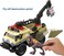 Mattel Jurassic World Dominion Capture and Crush Truck with Velociraptor Dinosaur Figure, Toy Vehicle with Tranquilizer, Crane and 2 Breakaways, Gift with Physical and Digital Play.