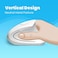 Perixx PERIMICE-713W Ergonomic Vertical Wireless Mouse - Adjustable DPI, 6-Button Design, Long-Range Connectivity, Right-Handed Use, White.