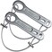 iGuerburn 2 Pack Small Heavy Duty Metal Oxygen Cylinder Tank Wrench O2 Key with Lanyard Cable Chain for CGA 870 Standard Post Valves for Sizes M2 A(M4B(M6ML6 C(M9D(M15JD(M22and E(M24.