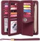 FALAN MULE Women's Wallet Genuine Leather RFID Blocking Large Capacity Trifold Ladies Wallet Wristlet Clutch Card Holder.
