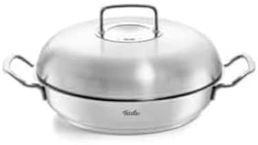 Fissler Original-Profi Collection Stainless Steel Serving Pan, with High Dome Lid, 3. 2 Quarts.