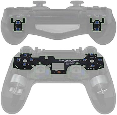 eXtremeRate Whole Tactile Clicky Kit for PS4 Controller Shoulder Face Dpad Buttons, Custom Flashshot Button Stop Flex Cable, Mouse Click Kit for PS4 Controller CUH-ZCT2 JDM-040/050/055.