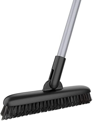 MR.SIGA MR. SIGA Grout Scrub Brush with Long Handle, Shower Floor Scrubber for Cleaning, Tile Scrub Brush with Stiff Bristles.