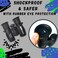 Living Squad Kids Binoculars 8x21 Black - Compact Real Binoculars for Kids Age 3-12, High-Resolution Optics for Bird Watching, Camping - Neck Strap, Compass, Carabiner, Case.