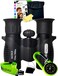 Living Squad Kids Binoculars 8x21 Black - Compact Real Binoculars for Kids Age 3-12, High-Resolution Optics for Bird Watching, Camping - Neck Strap, Compass, Carabiner, Case.