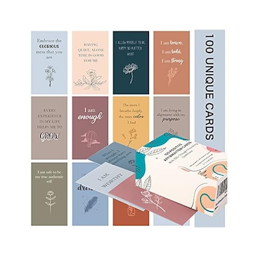 by 
		 BRYTEFY BRYTEFY 100 Affirmation Cards for Women and Men With 150Thought-Provoking Questions, Unique Affirmation cards for stress Relief, Meditation and Self Care Gift For Women and Men.