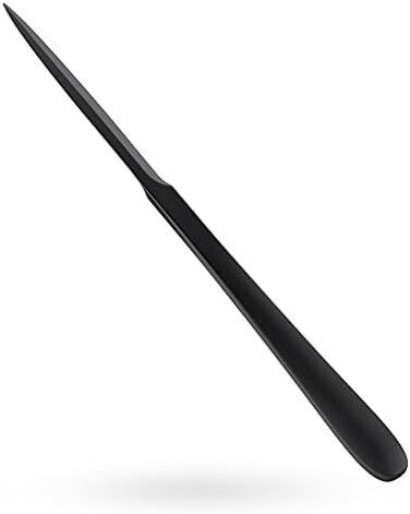 MUSROD 9" Black Metal Letter Opener with Minimalist Design, Safe Double Edge Blades, Anti-Fingerprint Long Handle, Mail Opener Paper Knife Tool Envelope Opener.