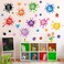Sinekong Colorful Inspirational Quotes Wall Decals Watercolor Paint Wall Decals Ink Splatter Splotches Wall Stickers Motivational Lettering Positive Sayings Stickers for Kids Classroom Nursery Playroo
