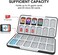 HEIYING Game Card Case for Nintendo SwitchSwitch OLED Game Card or Micro SD Memory Cards,Portable Switch Game Memory Card Storage with 24 Game Card Slots and 24 Micro SD Card Slots. (Black.