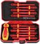 SEDY 1000V Insulated Electrician Screwdriver Set - 13-Piece Professional Electrical Tools Screwdriver Set Insulation Handle CRV Steel Magnetic Phillips Slotted Pozi Torx Tips VDEGS Certified.