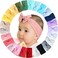 KANGAROO 25 Colors Baby Girl Headbands 4 inches Hair Bows Super Soft Stretchy Hair Turban Head Wraps Headbands for Infant Newborn Toddlers Girls and Kids.