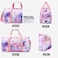 Octsky Duffle Bag Girls Teens Kids Sports Gym Bag with Shoe and Wet Clothes Compartments, Dance Swimming Sleepover Overnight Weekender Travel Bag, 03-Galaxy Pink.