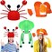 Kasyat 3 Pcs Party Octopus Hats Funny Ocean Sea Animal Hats Halloween Hat Crazy Costume Hats for Photo Booth Cosplay Party.