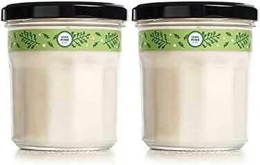 Mrs. Meyer's Scented Soy Aromatherapy Candle, 35 Hour Burn Time, Made with Soy Wax and Essential Oils, Limited Edition, Iowa Pine, 7. 2 oz - Pack of 2.