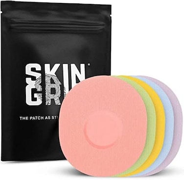 Skin Grip CGM Patches for Medtronic Guardian (20-Pack, WaterproofSweatproof for 10-14 Days, Pre-Cut Adhesive Tape, Continuous Glucose Monitor Protection (Pastel Pack.