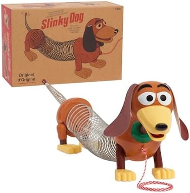 Just Play Retro Slinky Dog, The Original Walking Spring Toy, Vintage Spring Toys, Stretches to 14 Inches Long, Kids Toys for Ages 18 Month.