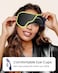 WAOAW Sleep Mask for Women Men, Eye Mask Sleeping of 3D Light Blocking Blindfold (Neon Green.