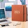 Lemome 2025 Planner - January - December 2025, Planner 2025 Daily Weekly and Monthly, 8. 5" x 11", Pen Holder, Calendar Stickers, Pocket, 25 Notes Pages, Faux Leather Cover, A4 Premium Paper - Brown.